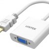 Unitek Adapter HDMI na VGA, FullHD 60Hz, biały