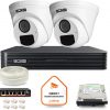 Zestaw monitoringu IP BCS Basic 2x Kamera BCS-B-EIP15FR3(2.0) Rejestrator z dyskiem 1TB