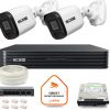 Zestaw monitoringu IP BCS Basic 2x Kamera BCS-B-TIP15FR3(2.0) Rejestrator z dyskiem 1TB