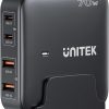 Unitek Ładowarka biurkowa GaN 70W 2xUSB-A 2xUSB-C