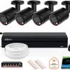 Zestaw monitoringu IP DAHUA 4x kamera IPC-HFW2849S-S-IL-0280B-BLACK 8MPX