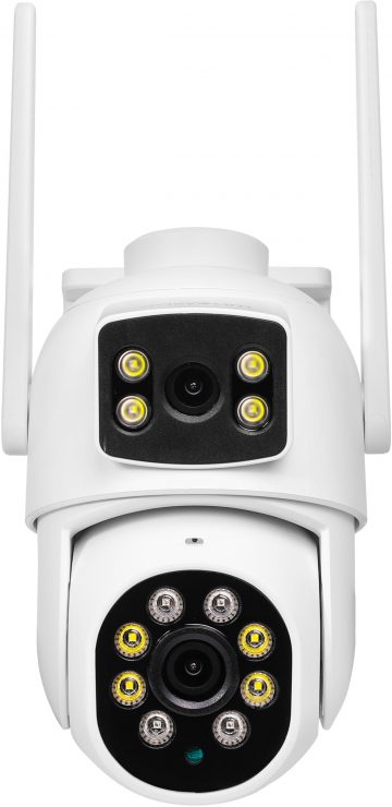 Kamera IP EasyCam obrotowa zewnętrzna dual WiFi 4MP (2MP + 2MP) 4x zoom Tuya EC-2x2PTZ8DL-N