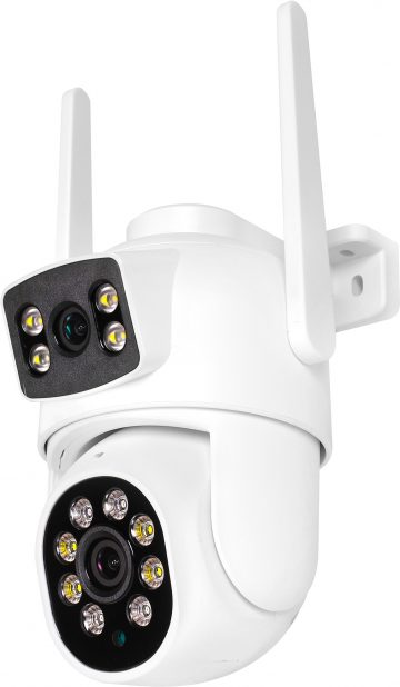 Kamera IP EasyCam obrotowa zewnętrzna dual WiFi 4MP (2MP + 2MP) 4x zoom Tuya EC-2x2PTZ8DL-N