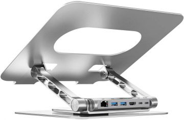 Unitek Podstawka pod laptop z odłączanym hubem USB-C HDMI 1,4, 4K PD 100W