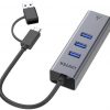 Unitek Hub USB C 4w1 Ethernet 3 x USB A 5 Gbps z adapterem USB A
