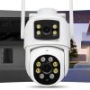 Kamera IP EasyCam obrotowa zewnętrzna dual WiFi 4MP (2MP + 2MP) 4x zoom Tuya EC-2x2PTZ8DL-N